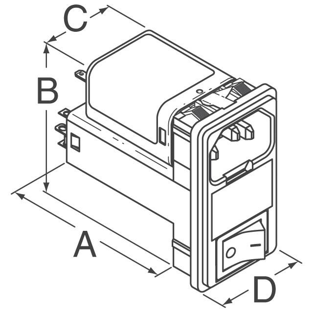 10NB3S Delta Electronics  Moduli di ingresso alimentazione (PEM)